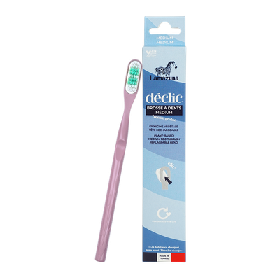 Lamazuna Medium Toothbrush - Déclic - Lilac