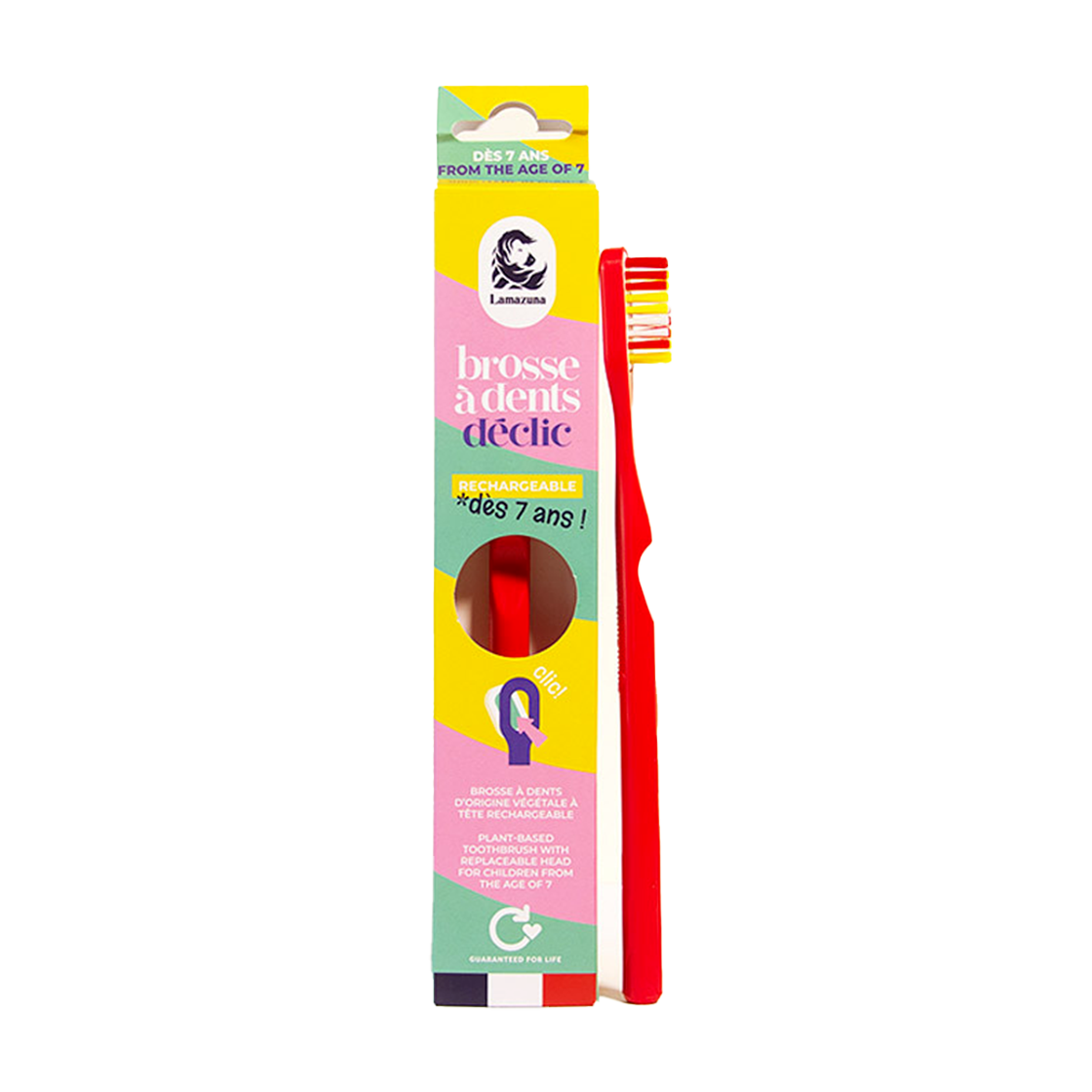 LZA Junior 7+ toothbrush - Déclic - Red