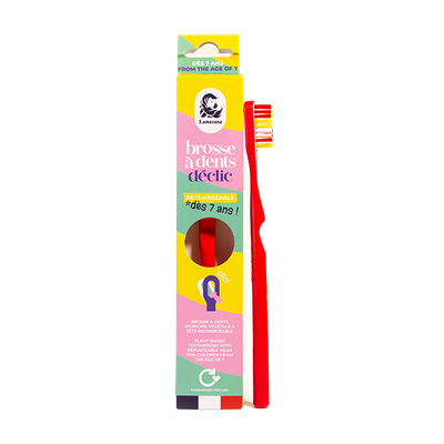 Lamazuna Junior 7+ toothbrush - Déclic - Red