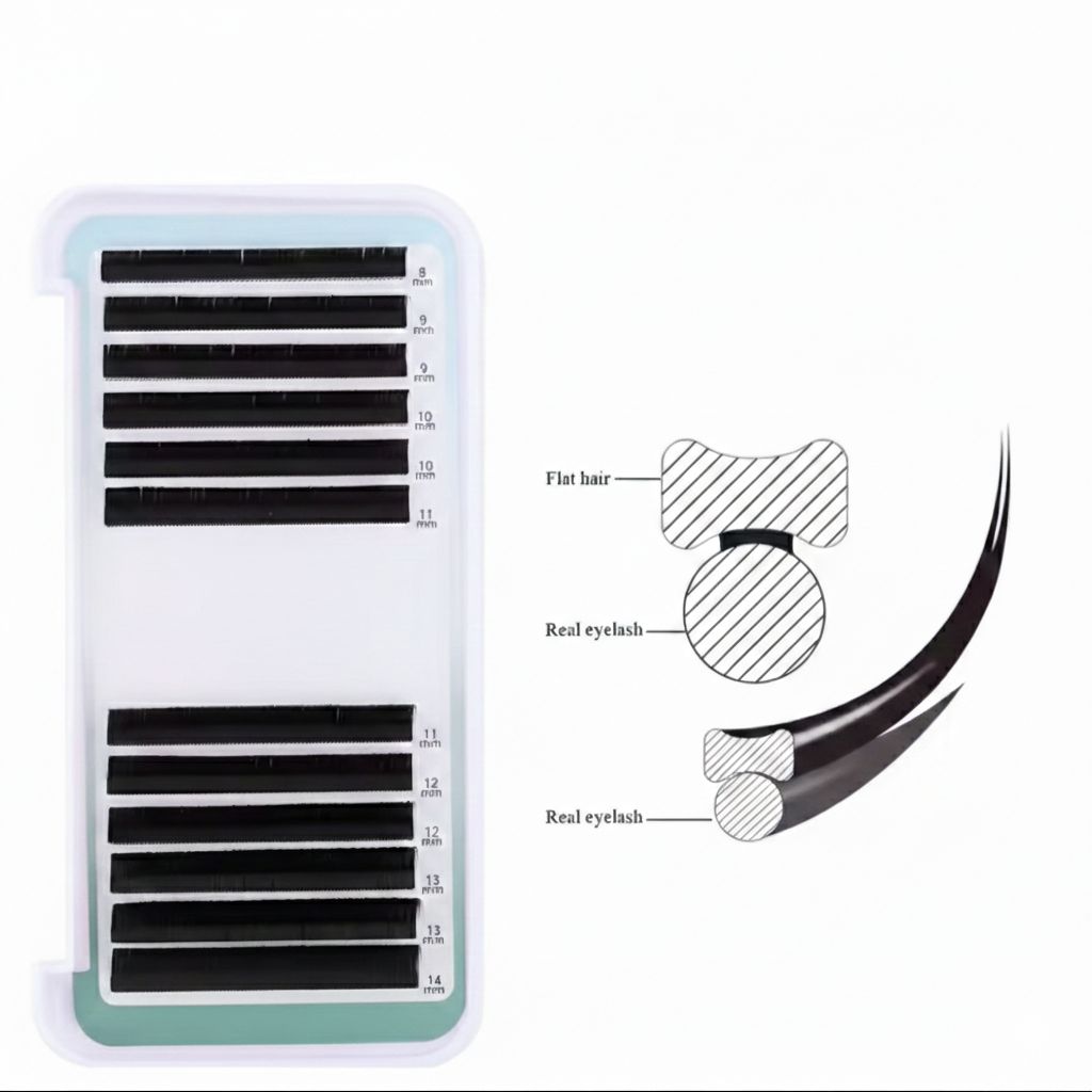 Cashmere Flat Lashes (0.15, D Curl, 8–14mm)