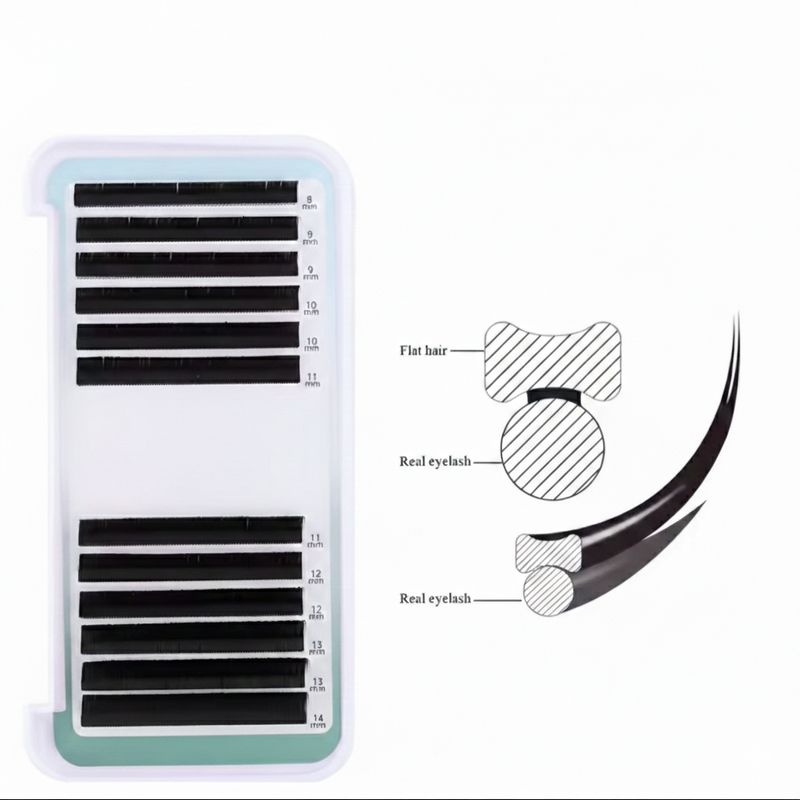 Cashmere Flat Lashes (0.15, D Curl, 8–14mm)