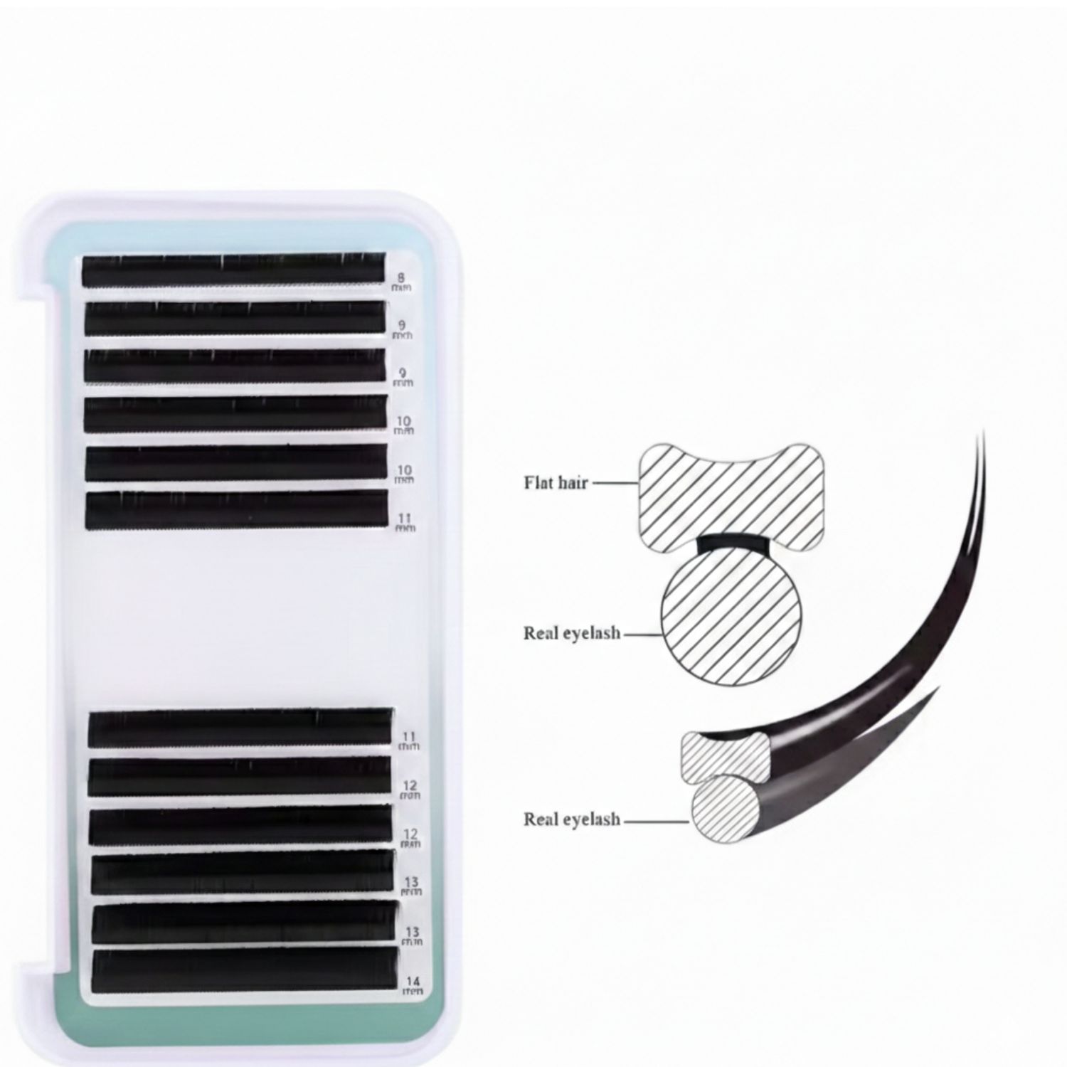 Cashmere Flat Lashes (0.20, D Curl, 8–15mm)