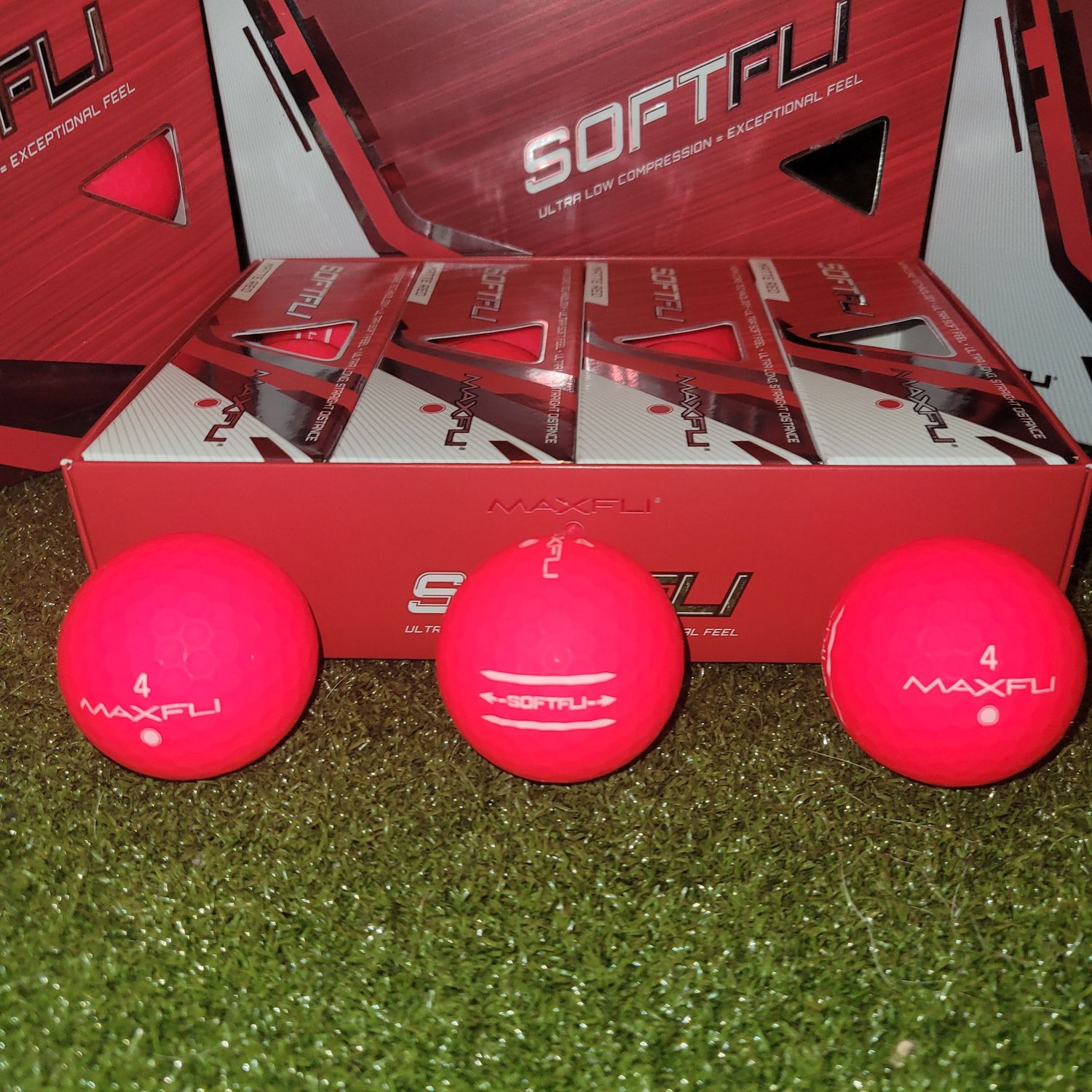 Red MaxFli Softfli Golf Balls - 12-Pack