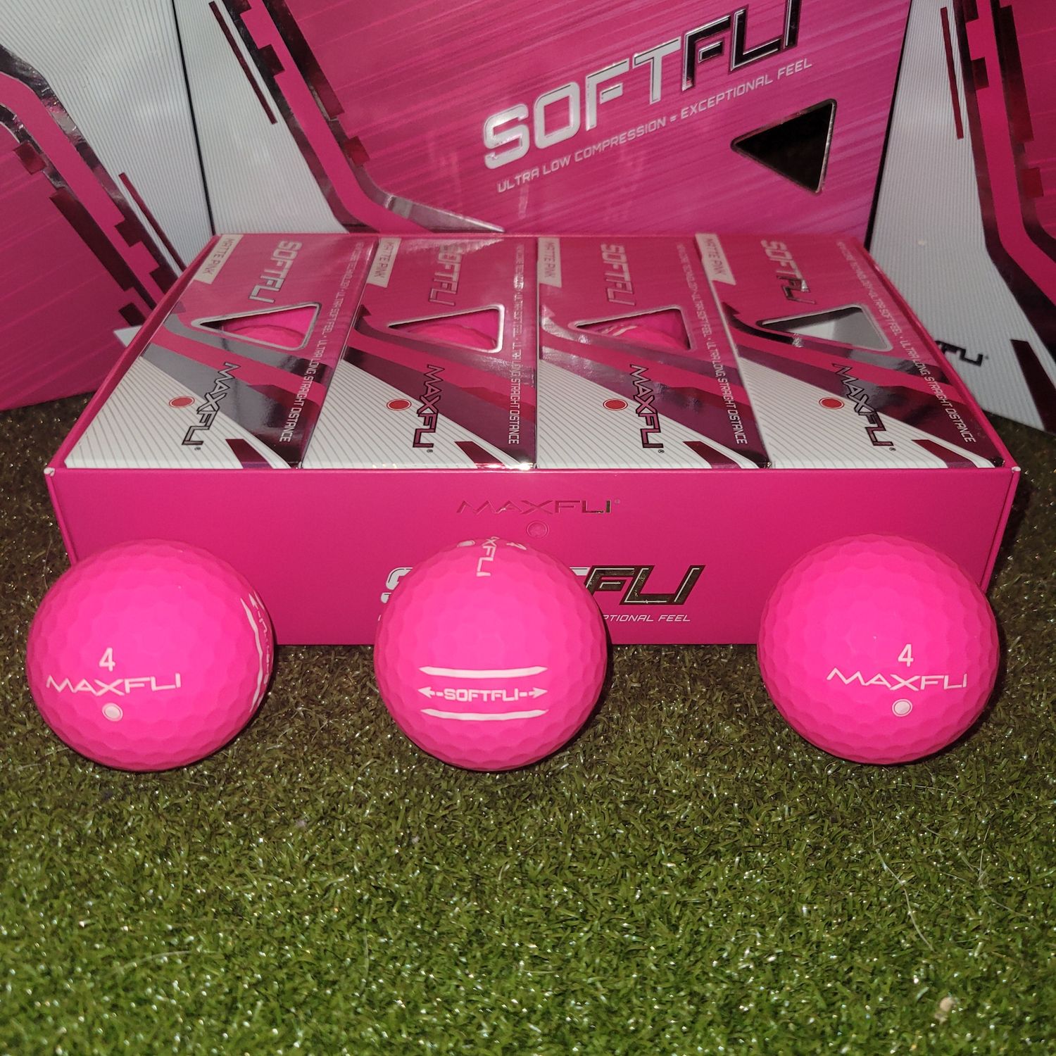 Pink MaxFli Softfli Golf Balls - 12-Pack