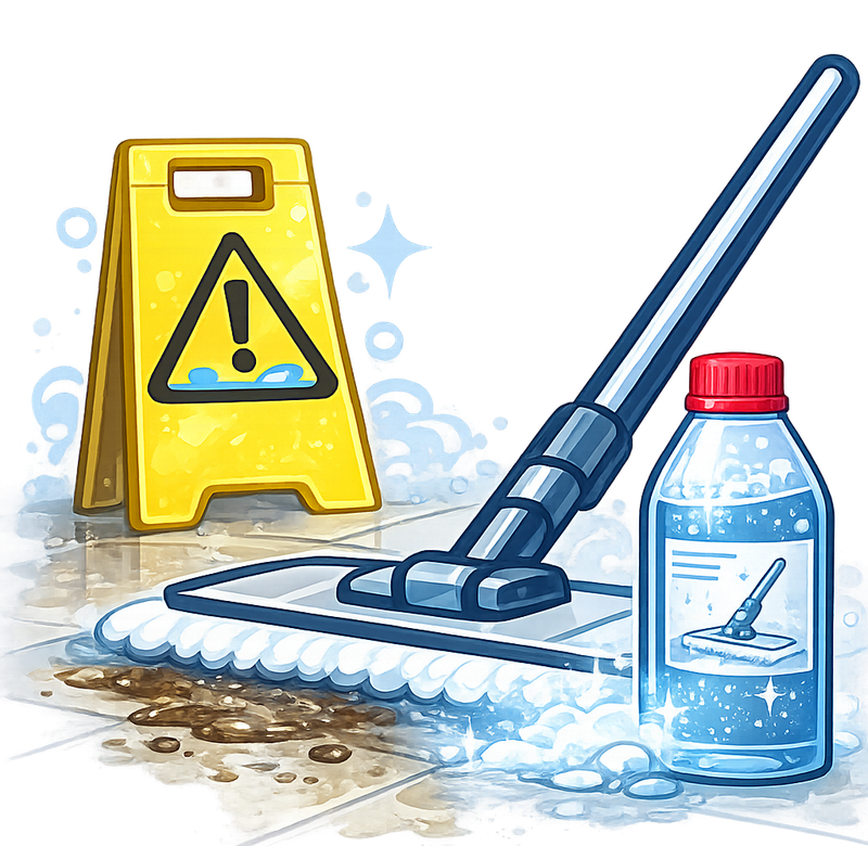 Lavaggio pavimenti cucina