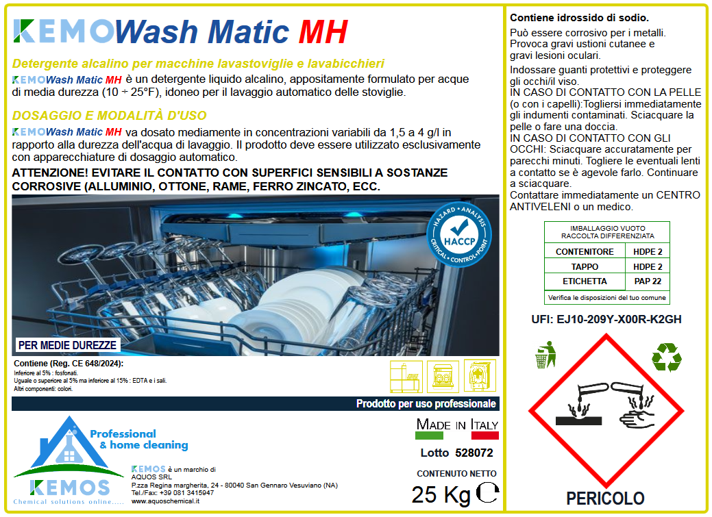 KEMOWASH MATIC MH Kg 25