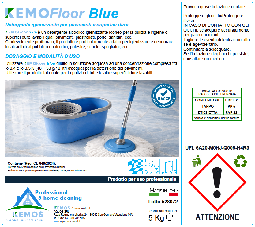 KEMOFLOOR BLUE Kg 5 X4