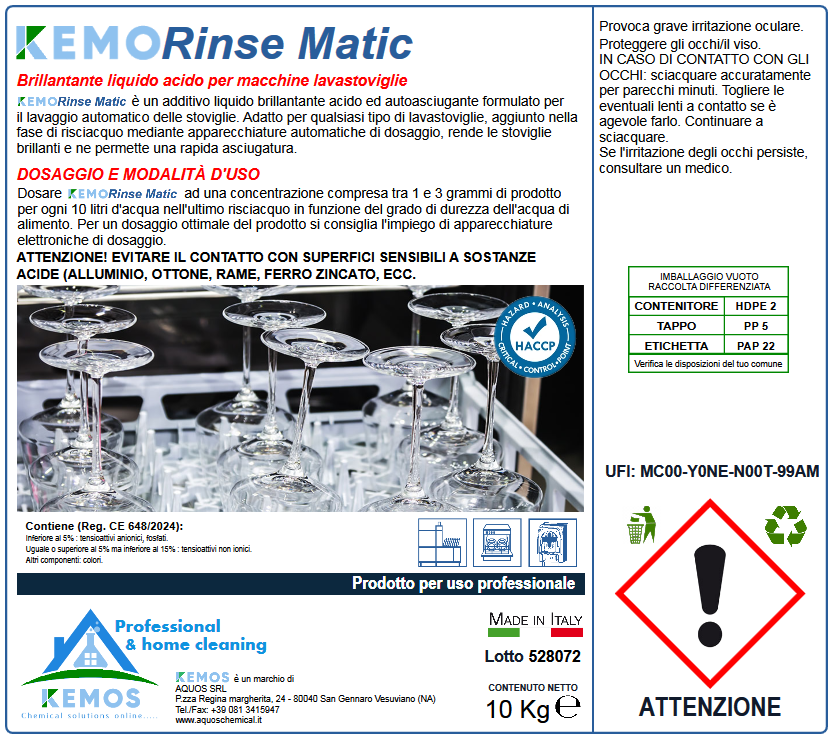 KEMORINSE MATIC Kg 10
