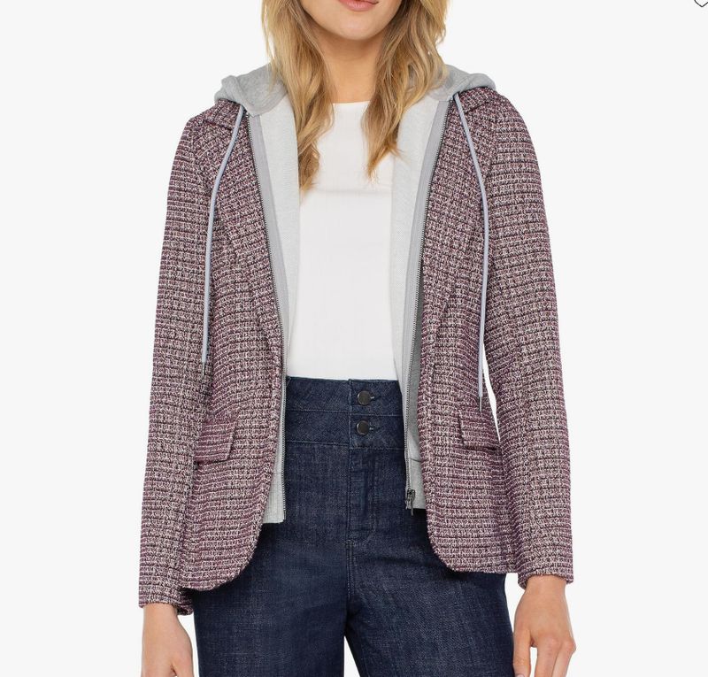 Wine Check Bf Blazer W/Hood