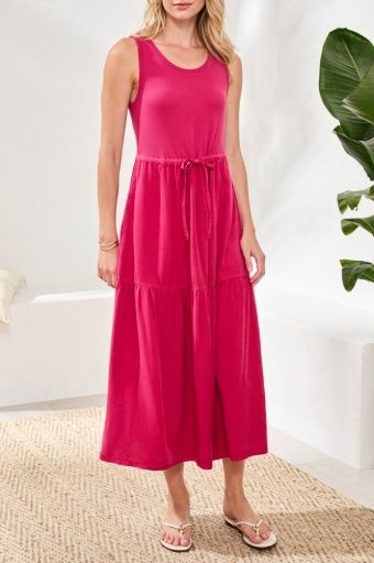 MIXMEDIA SLEEVELESS BOAT NECK MAXI DRESS-GARDENIA