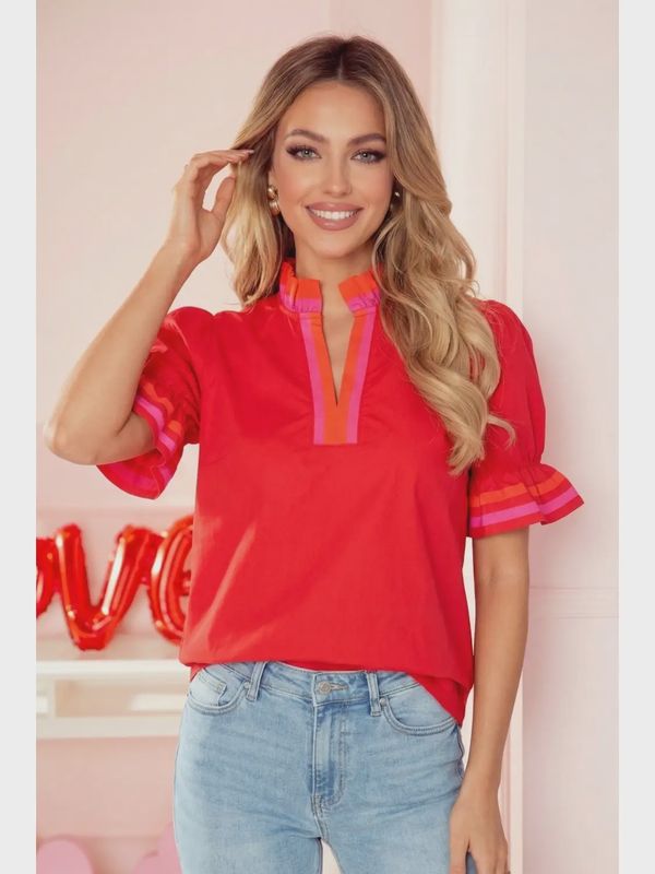 Spring Patchwork Fiery Red