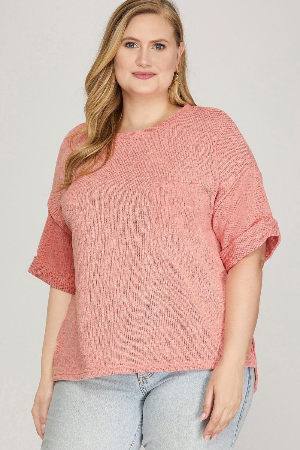 Rose Drop Shoulder Swtr