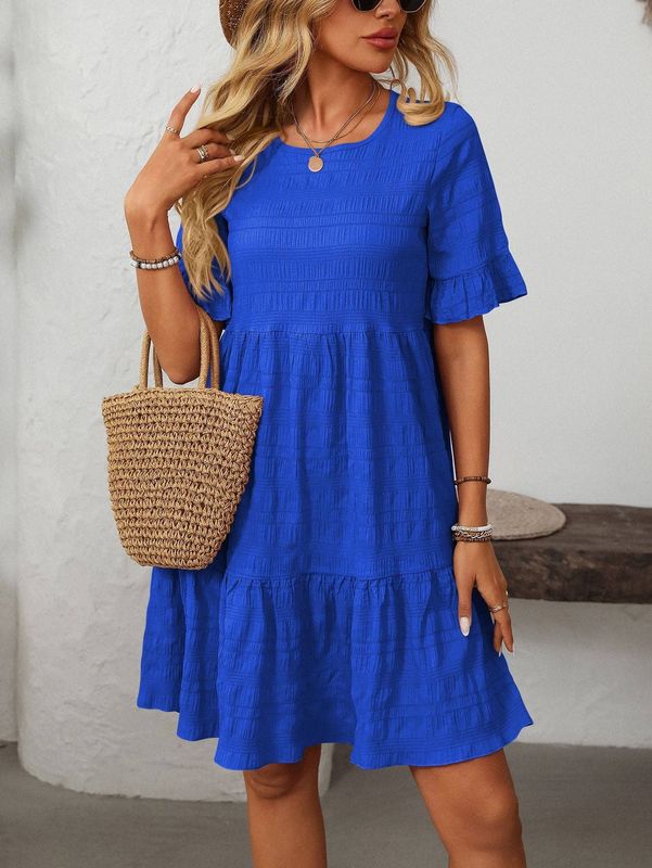 Women Ruffle Sleeve A Line Dress