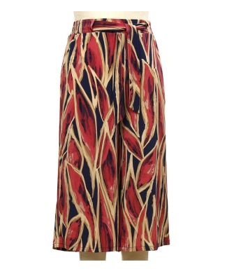Coral Rose/Navy Print Tie Waist Style 550J