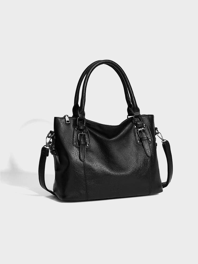 Black Solid Color Minimalist Single Shoulder Crossbody