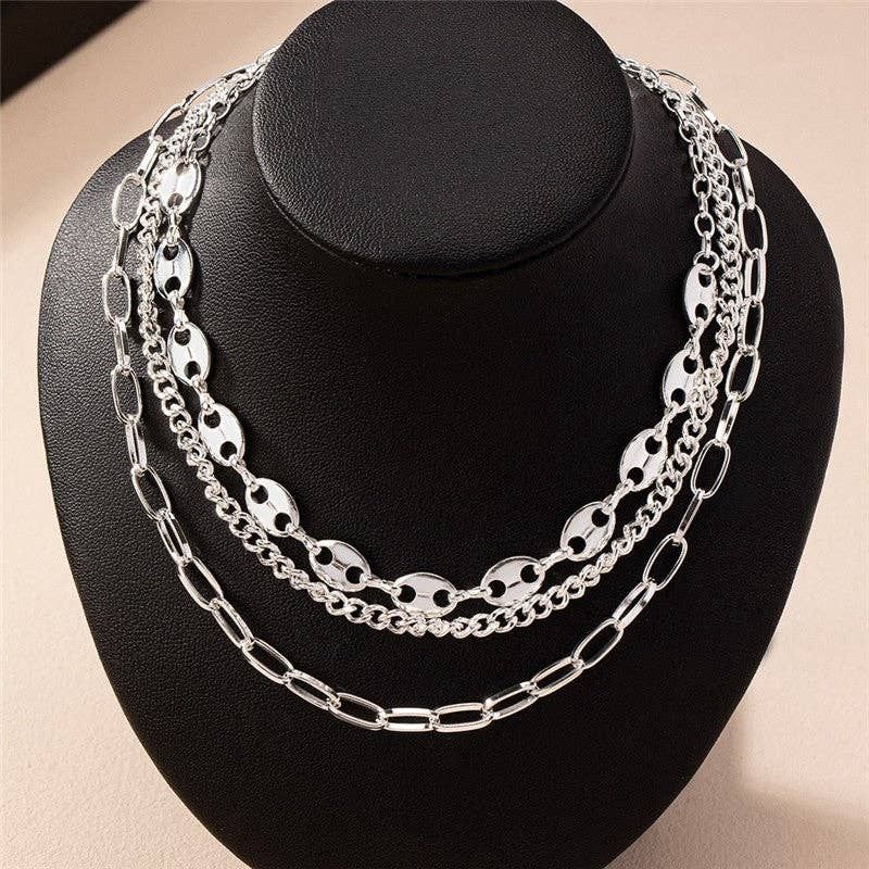 Simple Fashion Three Layer Necklace