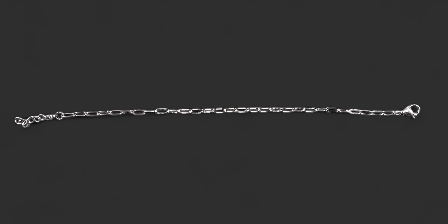 18k Gold Pvd Stainless Steel 2.5mm Paperclip Bracelet 6-7”