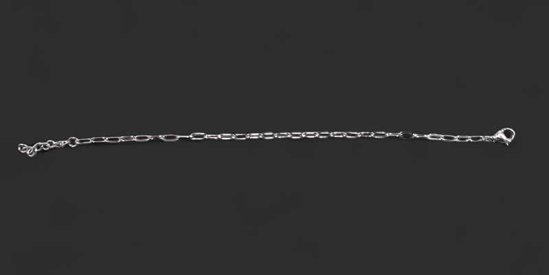 18k Gold Pvd Stainless Steel 2.5mm Paperclip Bracelet 6-7”