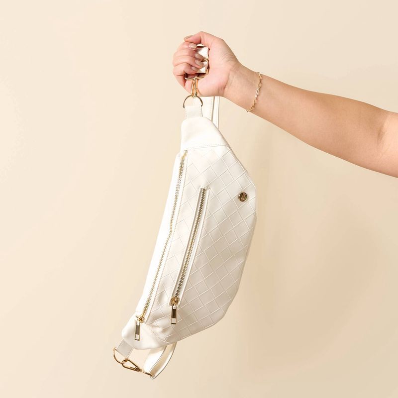 Trendy Luxe Belt Bag-White
