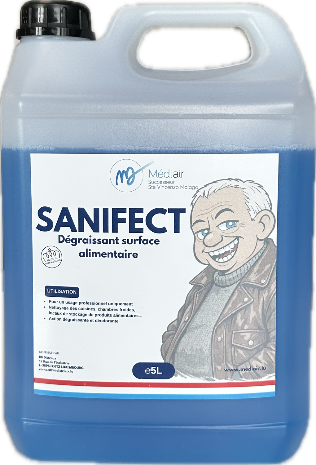 SANIFECT dégraissant surfaces alimentaires agroalimentaire 5 L