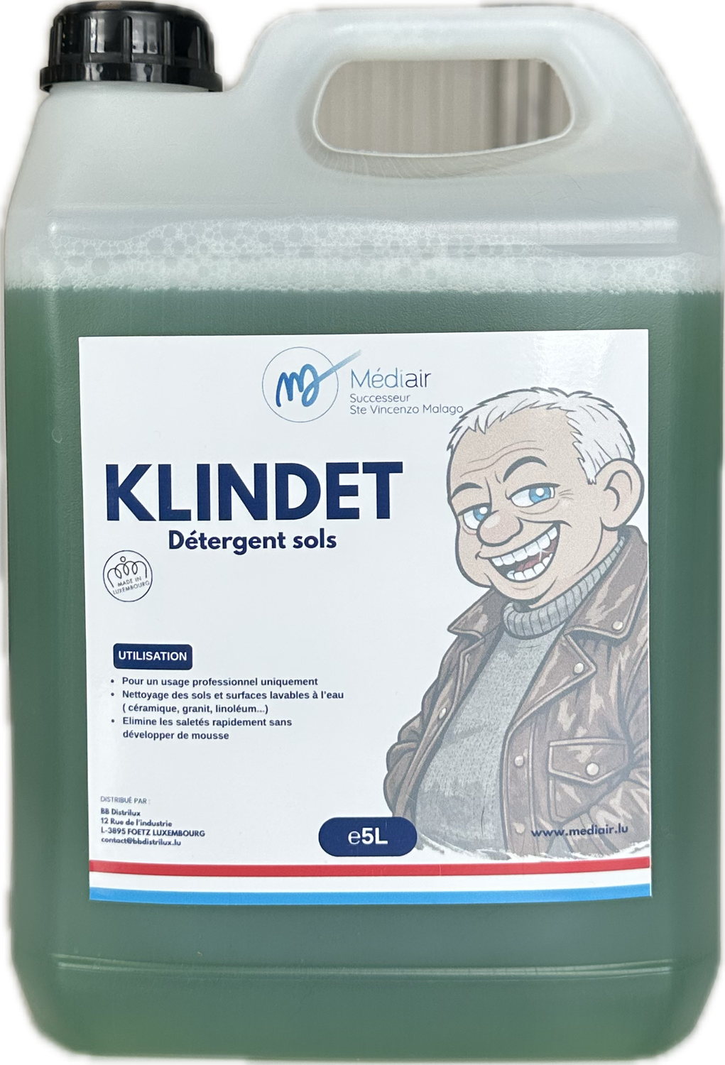 KLINDET détergent sols professionnel sans mousse