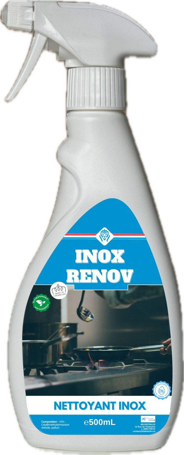 INOX RENOV nettoyant inox professionnel sans trace sans alcool