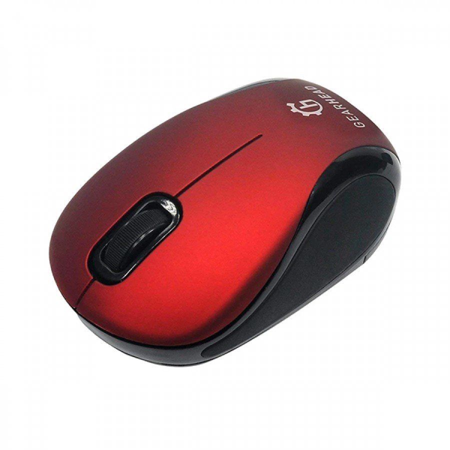 Souris optique sans fil universelle Gear Head, rouge