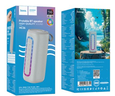 Speaker Bluetooth sans fil Hoco Sports HC36 - Grise