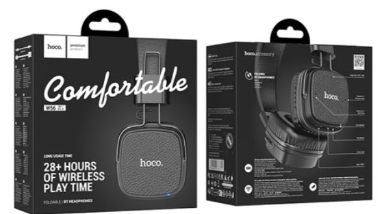 Casque sans fil confortable Hoco W56 - Noir