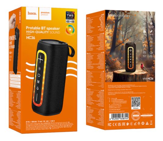 Speaker Bluetooth sans fil Hoco Sports HC36 - Noire