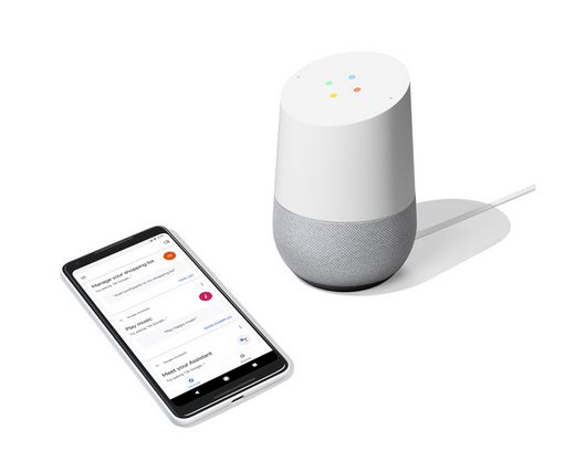 Haut-parleur intelligent, Google Home, blanc