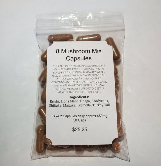 8 Mushroom Mix Capsules (Complete Support)