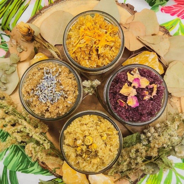 Chamomile, Turmeric, and Calendula Sugar Scrub