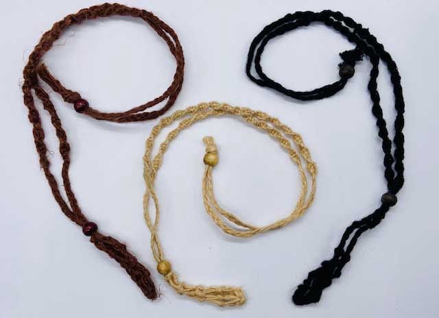 Net Necklace for Tumbled Stone