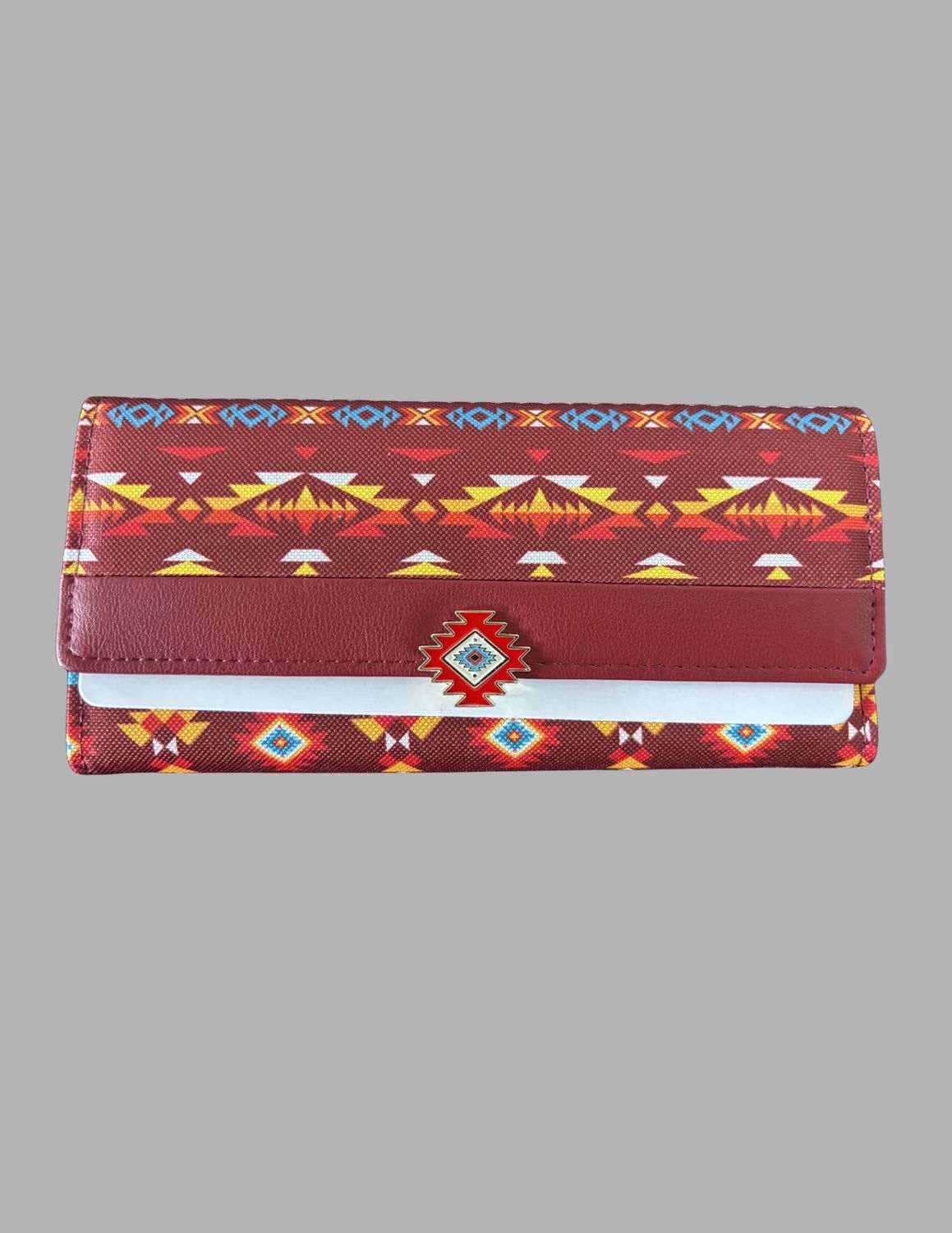 7 Lakes Native Design Wallet, Color: Red
