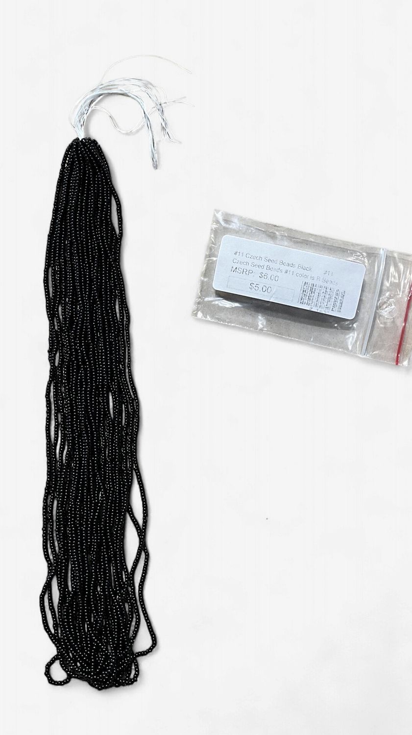 #11 Czech Seed Beads Black