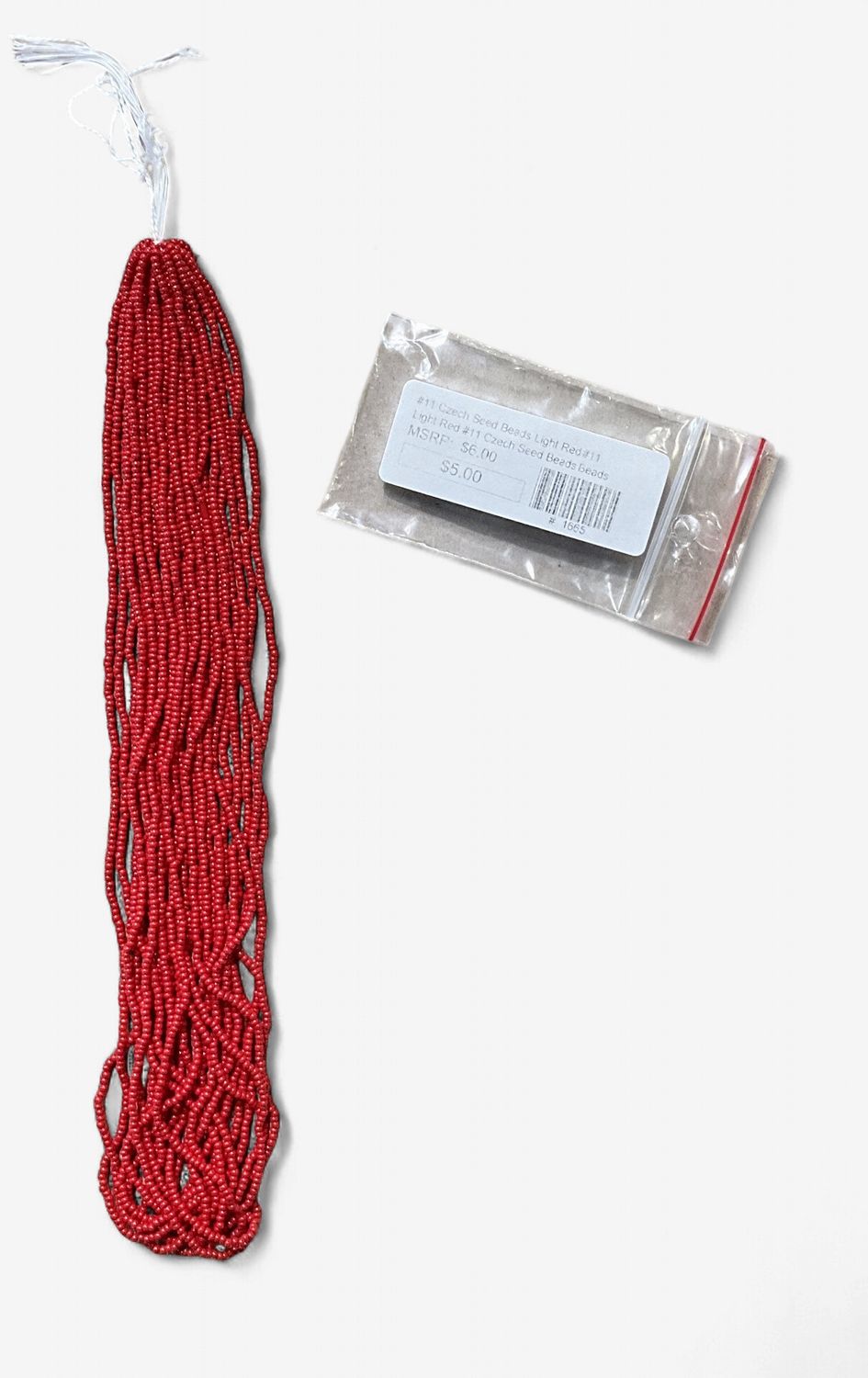 #11 Czech Seed Beads Light Red