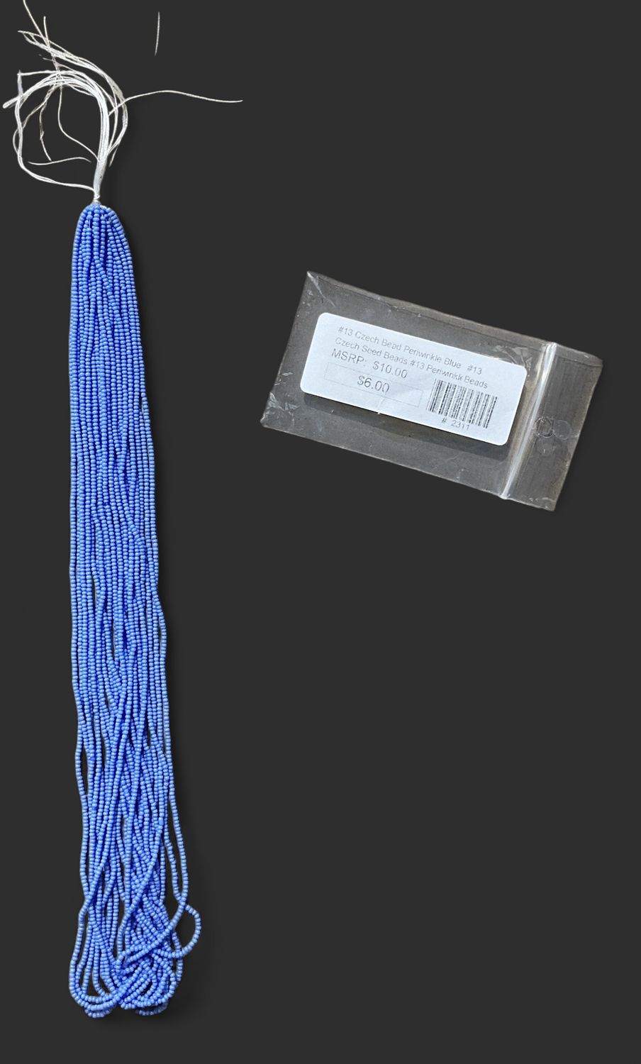 #13 Czech Bead Perwinkle Blue