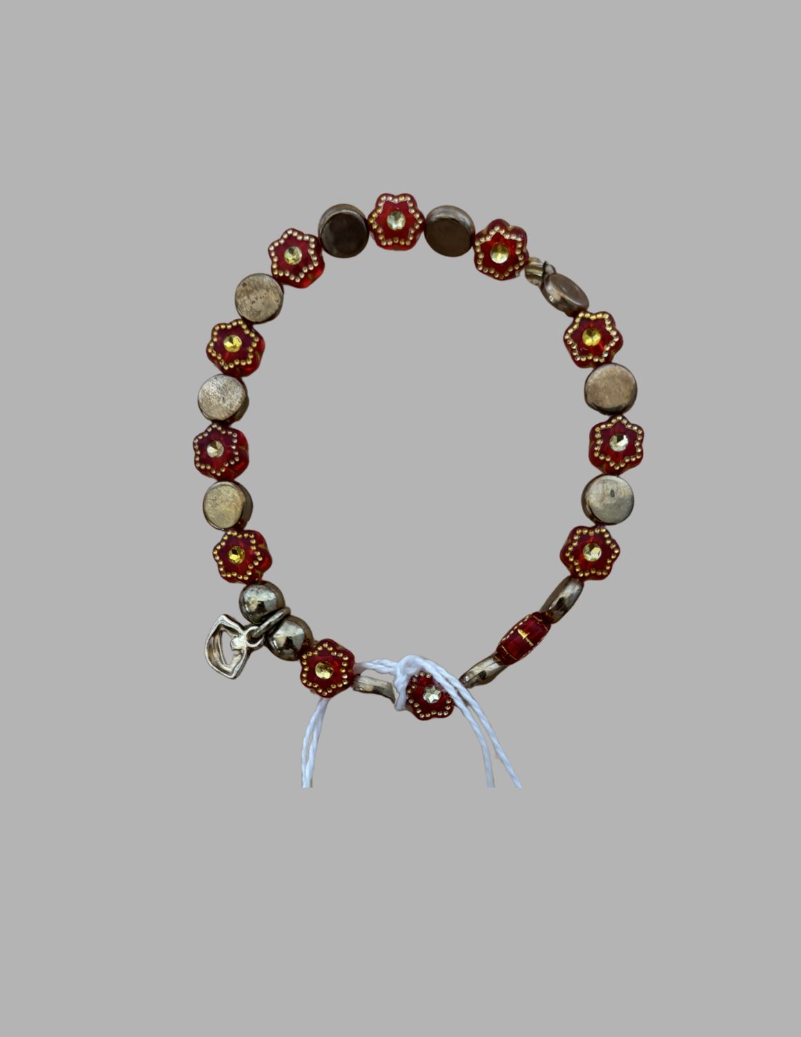 Bracelet Beads, Color: Red &amp; Gold