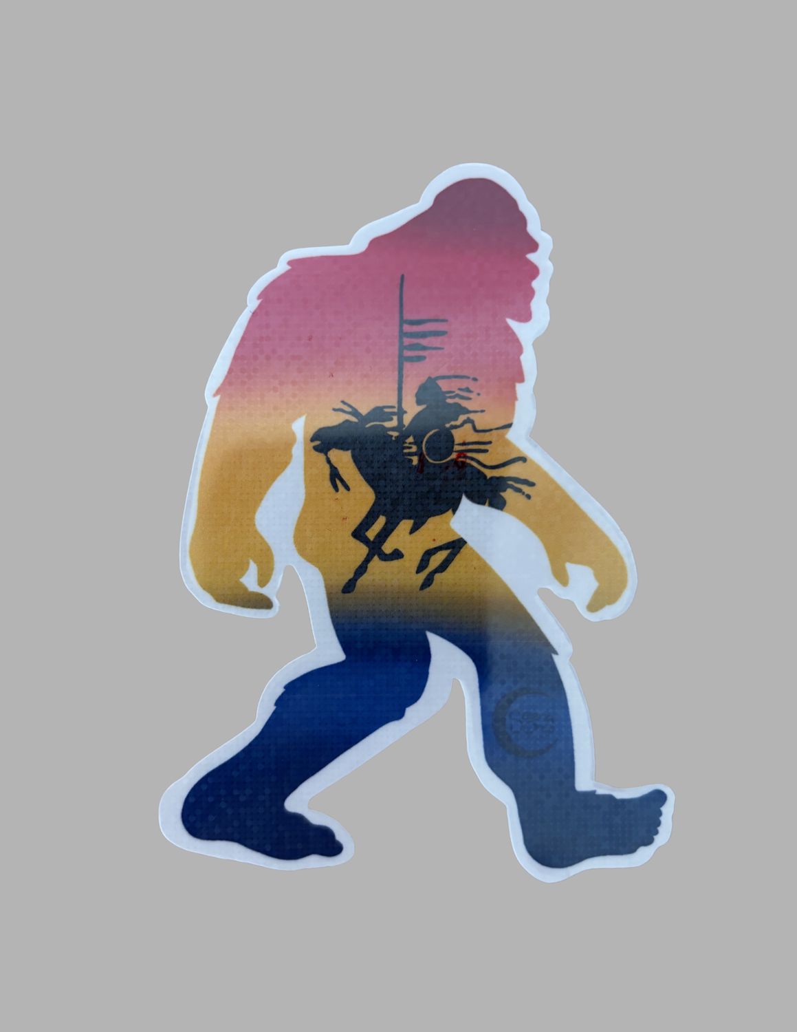 BigFoot Sticker with War Pony On It