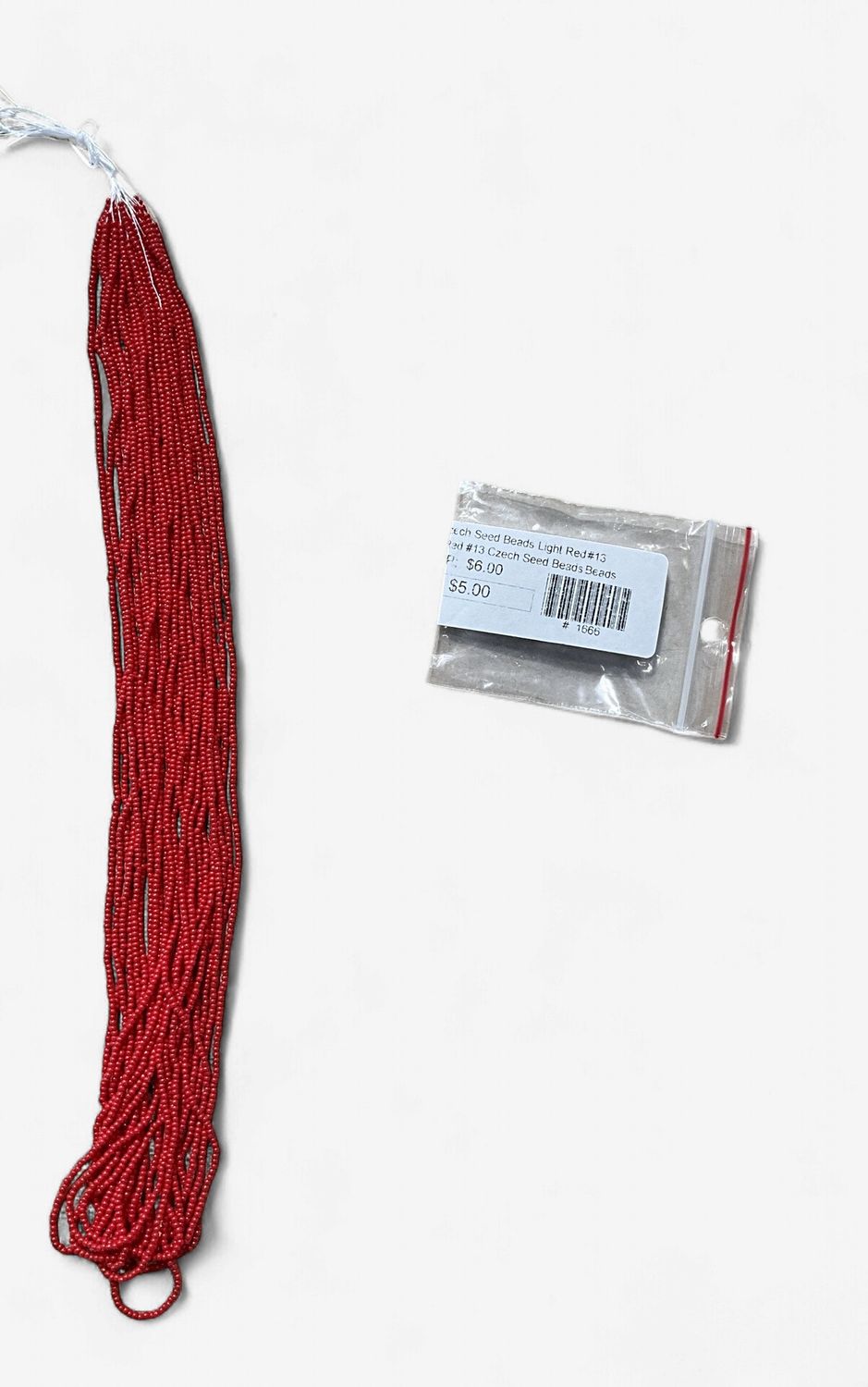 #13 Czech Seed Bead Light Red