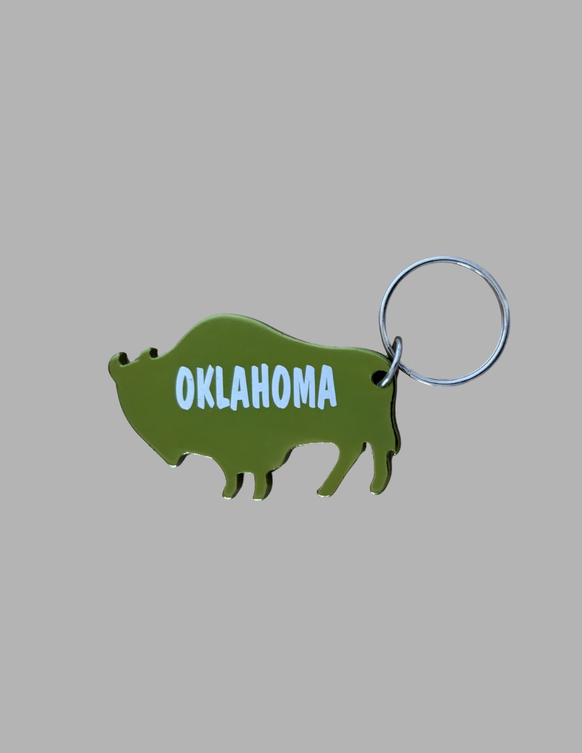 Buffalo KeyChain with Ok Metal