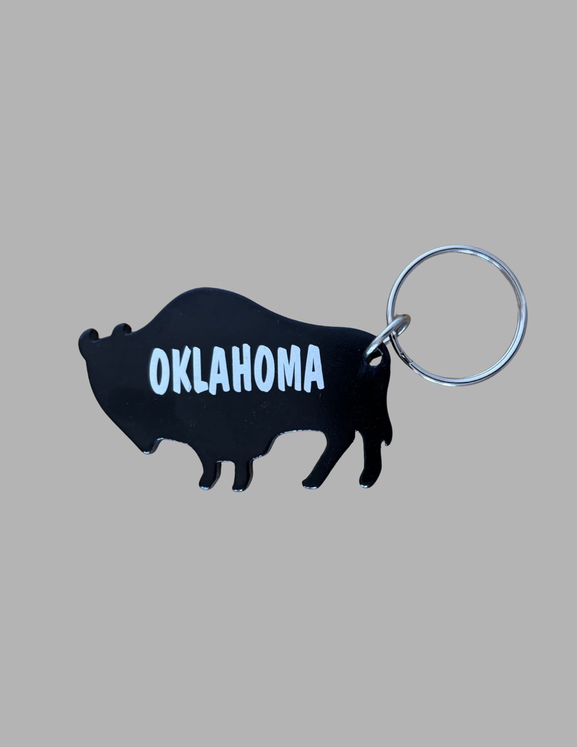 Buffalo KeyChain with Ok Metal