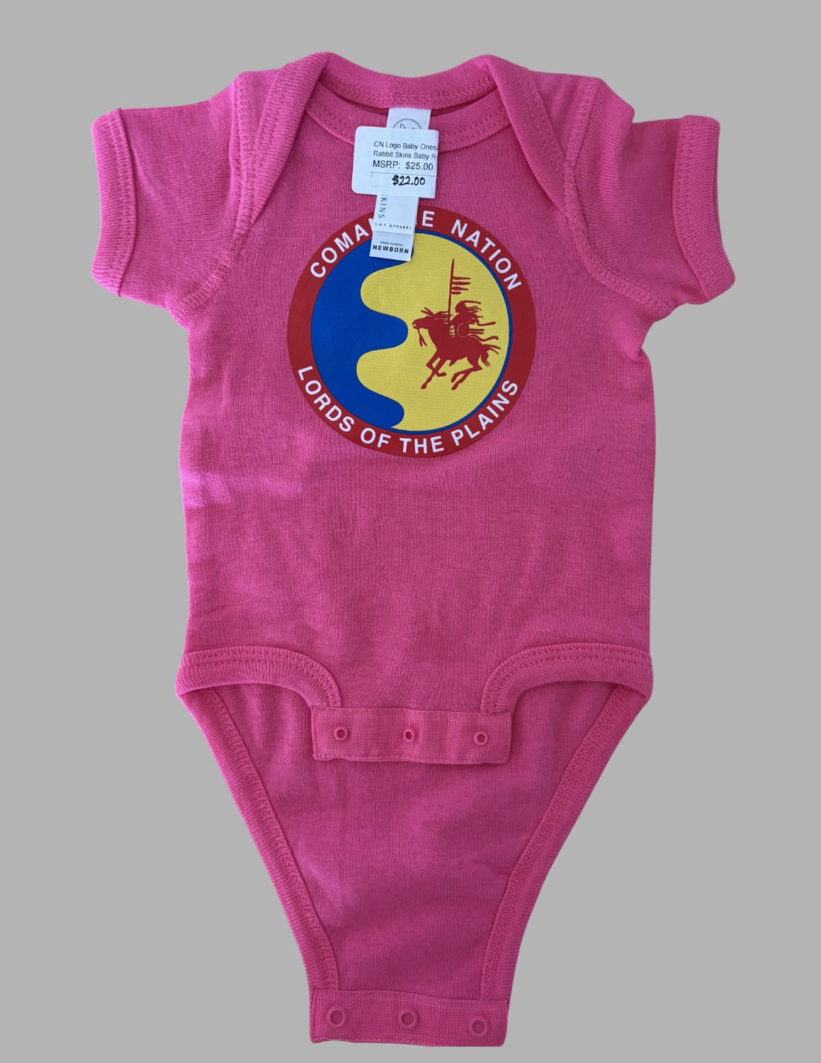 C.N. Onesies  Full Color Logo, Color: Pink Newborn