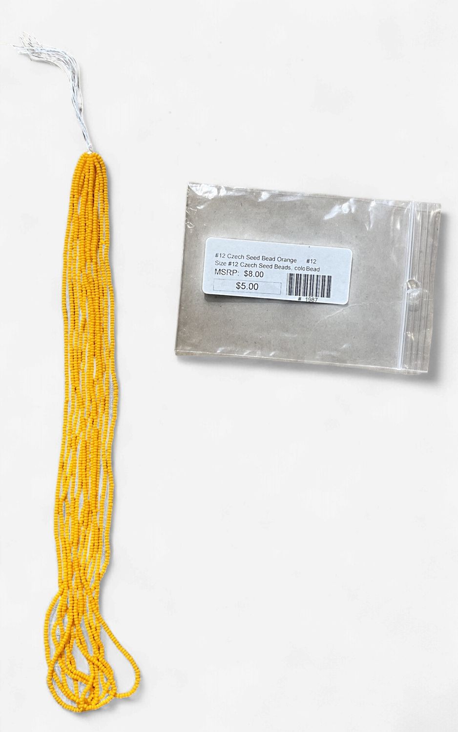 #12 Czech Seed Beads Orange