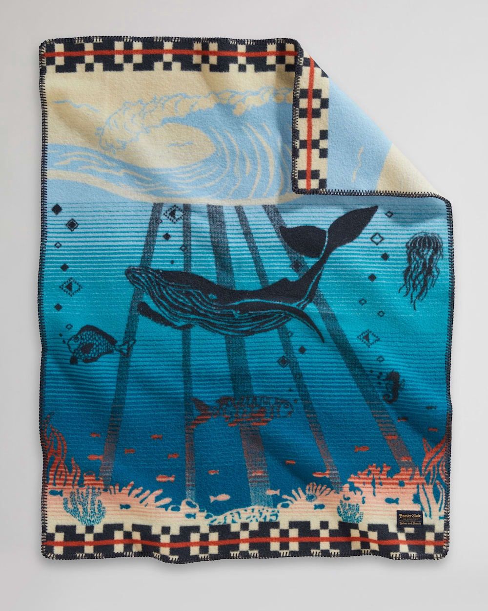 Baby Blanket Tide School Blue