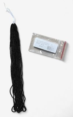 #12 Czech Seed Beads Black