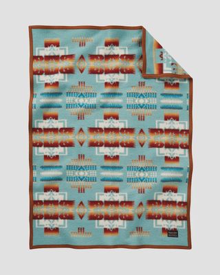 Chief Joseph Baby Blanket Aqua