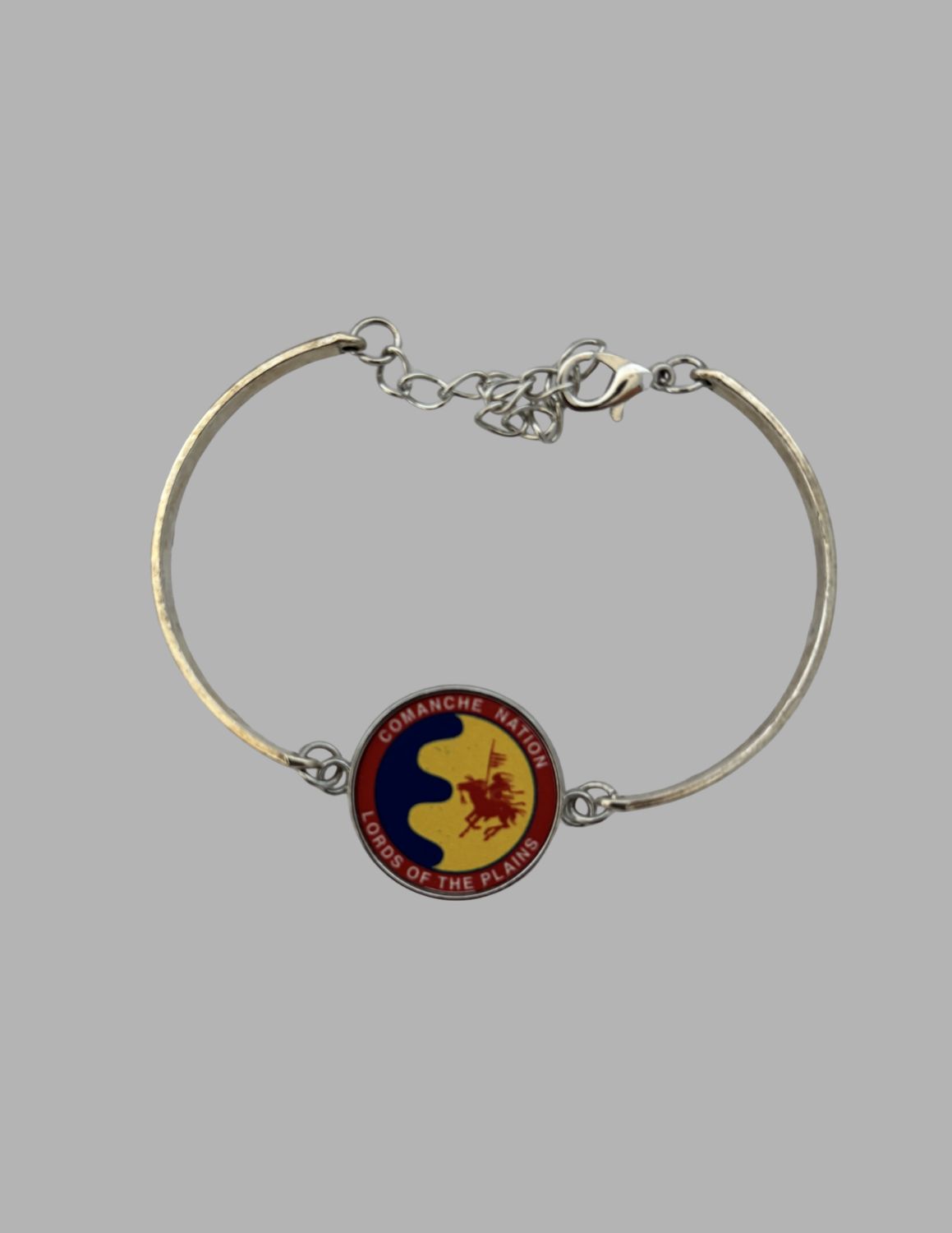 Comanche Nation Silver Logo Bracelet