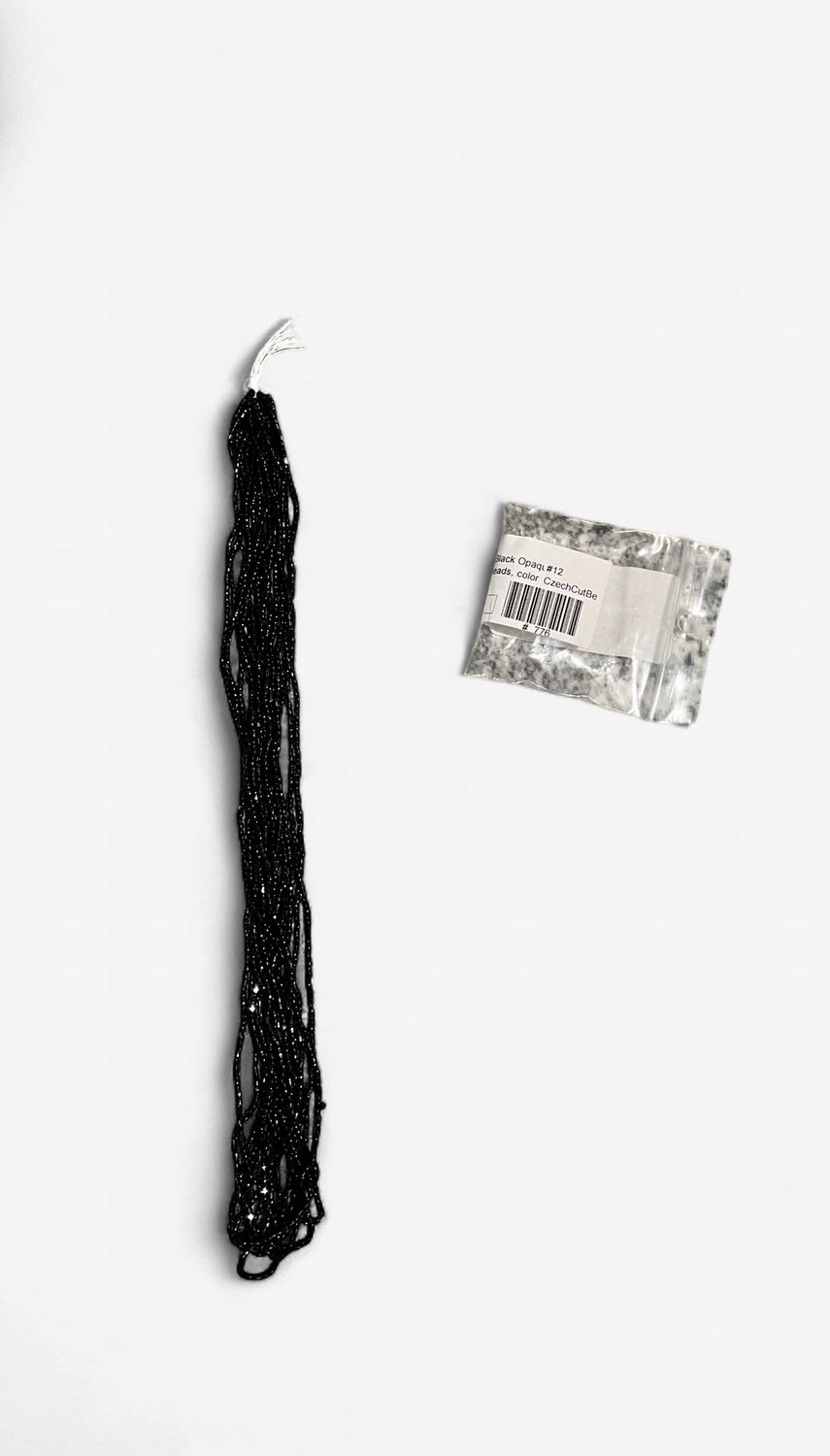 Czech Cut #12 Bead Black Opaque